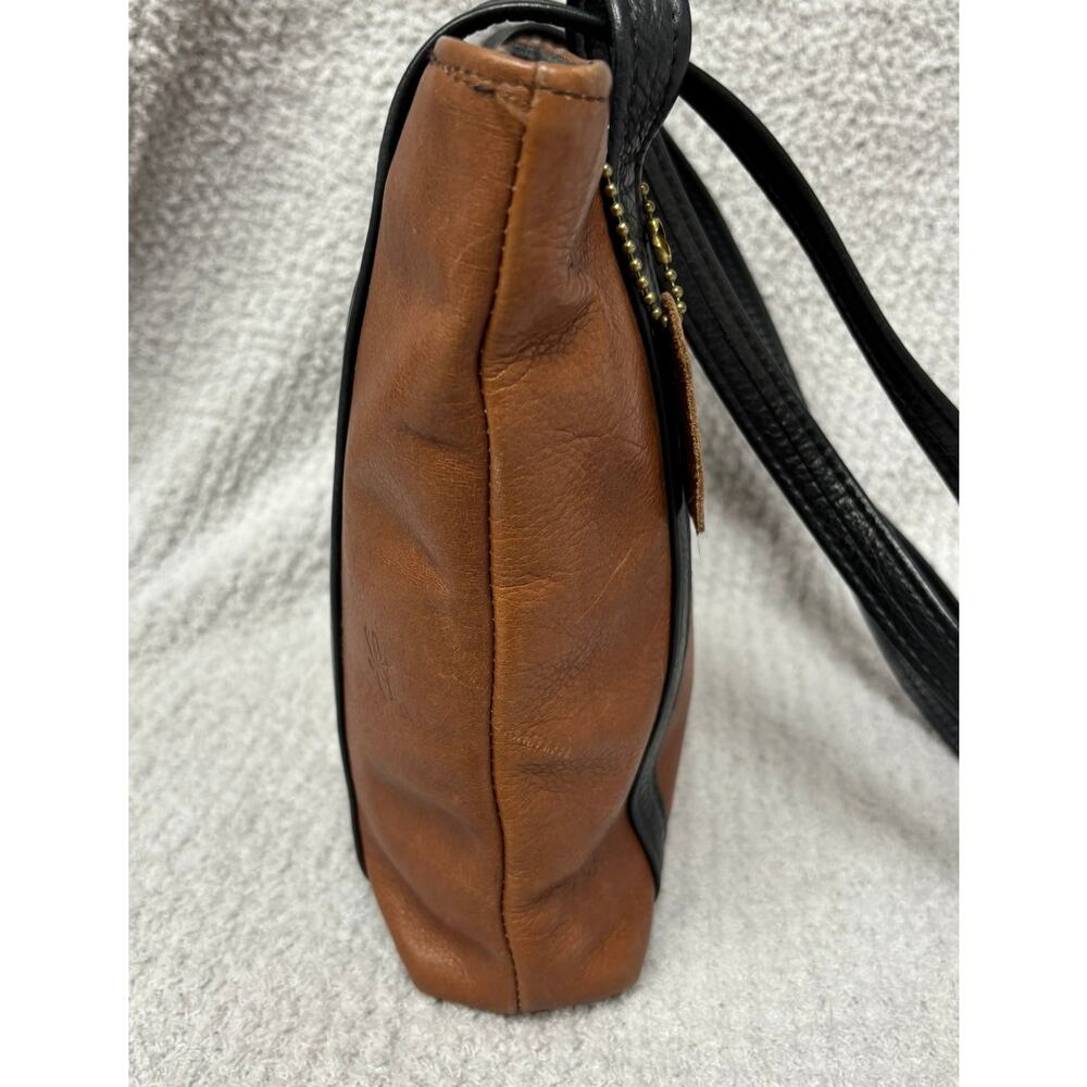 Pam Bronk Brown Leather Tote Shoulder Bag Purse #70773 - Picture 5 of 9